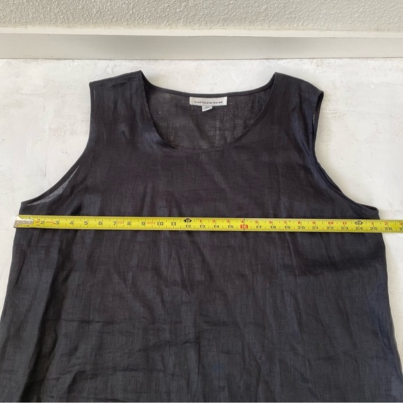 Caroline Rose Size 2X Top 100% Linen Easy Shirt Lagenlook Blouse SET Plus - Picture 6 of 9